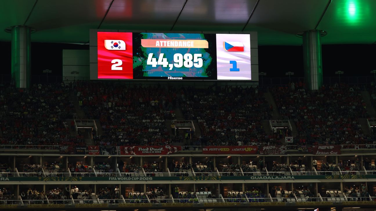 FIFA为南韩对捷克世界杯上座数辩护 官方声称44985人数据准确